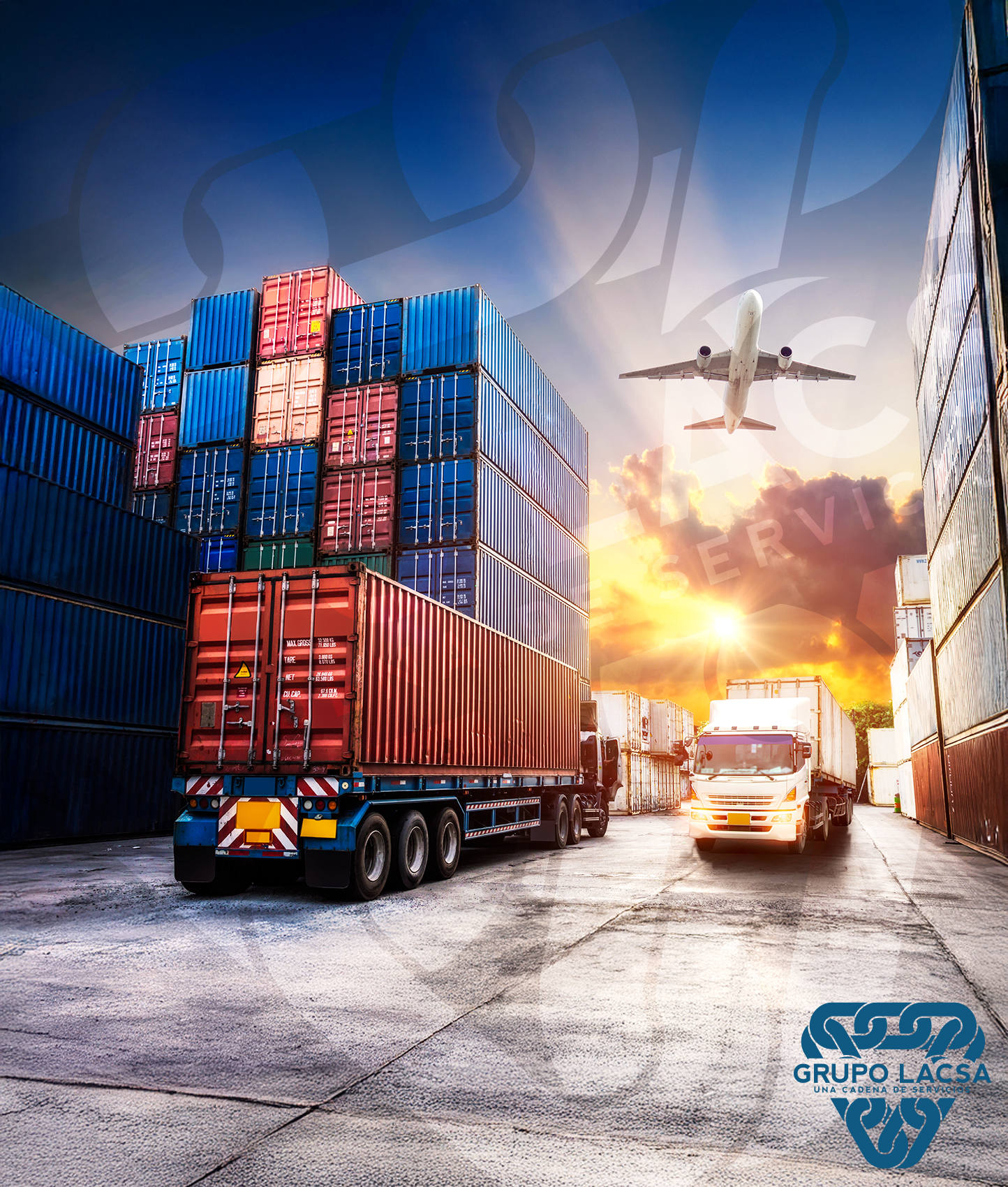 logistics and transportation of container cargo ship and cargo p
